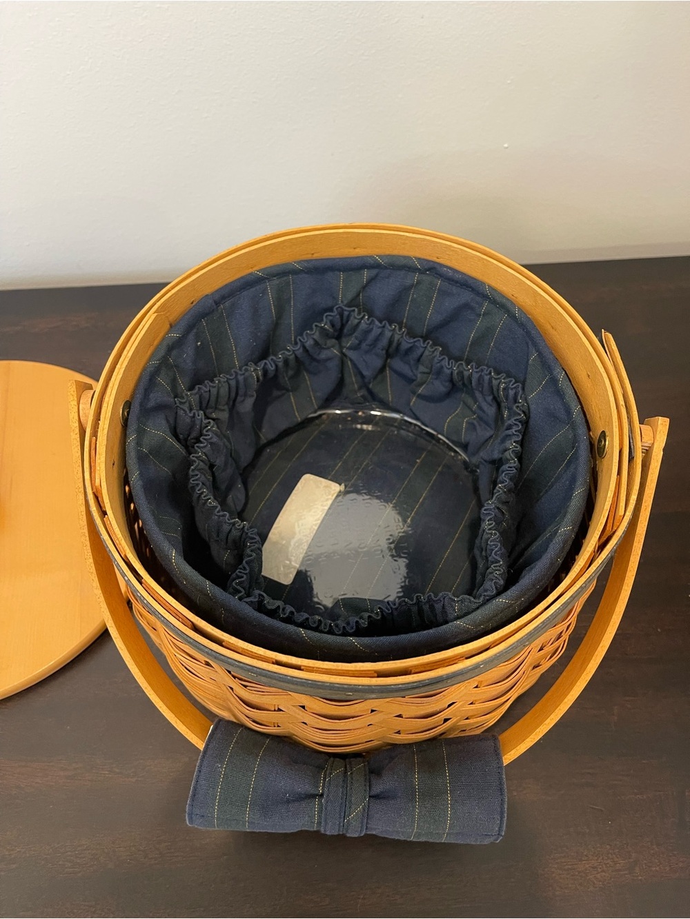 Longaberger 2001 Collector’s Club Sewing Circle Basket Complete Set - Picture 5 of 12
